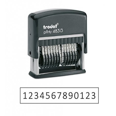 Trodat 0,125 "x 1.3" 13-digit con autoentintado sello de goma sello numerador – no personalizable