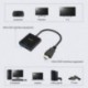 AUKEY Adaptador HDMI a VGA 1080P Convertidor de Vídeo para PC , TV , Ordenadores Portátiles y Otros Dispositivos HDMI - Negro