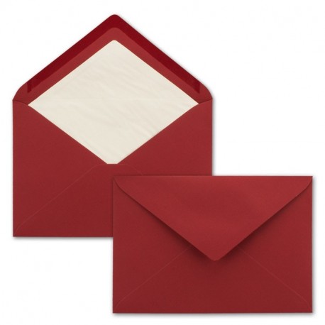 Neuser Enveloppes C5 doublées Multicolores Lot de 50 rouge foncé