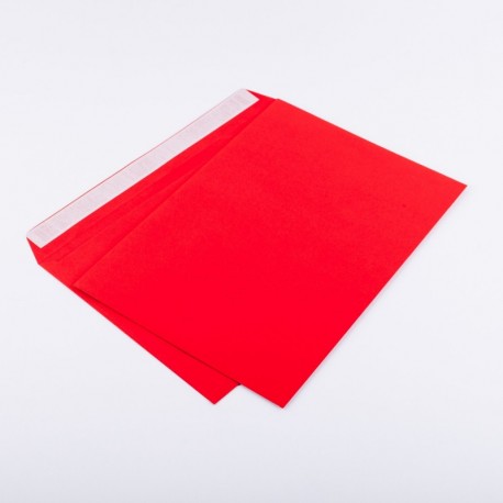 100 Enveloppes DIN C5 162 x 229 mm Rouge 120 g/m² sans fenêtre Patte autocollante Article : 306 A 