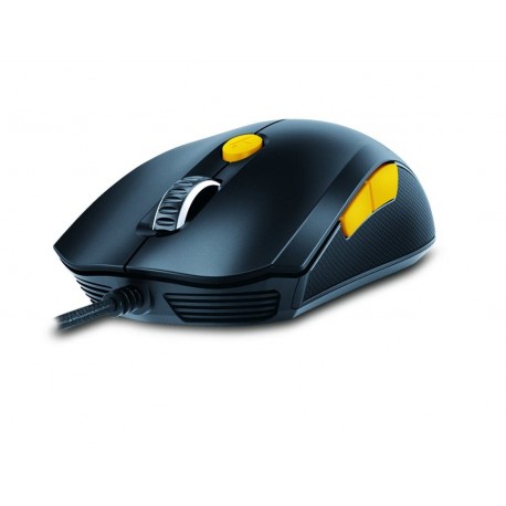 Genius Scorpion M6-600 - Ratón Ambidextro, Óptico, USB, 5000 dpi, Negro, Naranja 