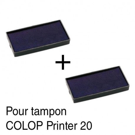 2 cinta de tinta recarga para sello Colop Printer 20 38 x 14 mm – azul