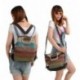 HASAGEI Bolsa de Lona de las Mujeres Bolsos de Hombro Mochilas Casual Multicolor Rayas