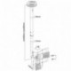 Brateck LCD-504AW - Soporte de Techo inclinable para televisores de 23, 26, 32, 40 y 42 Pulgadas, Color Blanco