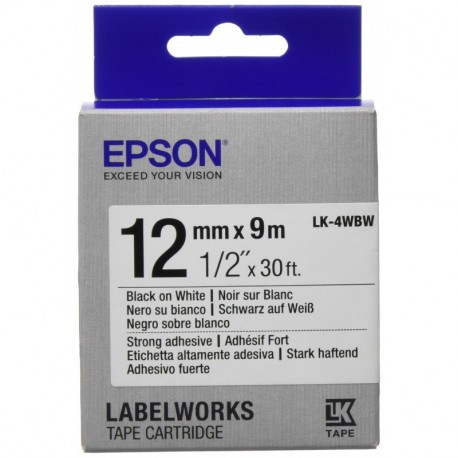 Epson LK-4WBW cinta para impresora de etiquetas - Cintas para impresoras de etiquetas Negro sobre blanco, LabelWorks LW-1000