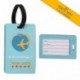 Etiqueta de equipaje ✮ Travel Earth ✮ Lote de 3 etiquetas de equipaje para bolsa de viaje o maleta. GRATIS : 30 tarjetas de i