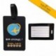 Etiqueta de equipaje ✮ Travel Earth ✮ Lote de 3 etiquetas de equipaje para bolsa de viaje o maleta. GRATIS : 30 tarjetas de i