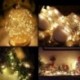 LE Guirnaldas LED 4 x 1m 20 LED, Blanco Cálido, a Pilas, Decoración de Boda, Fiestas, Navidad
