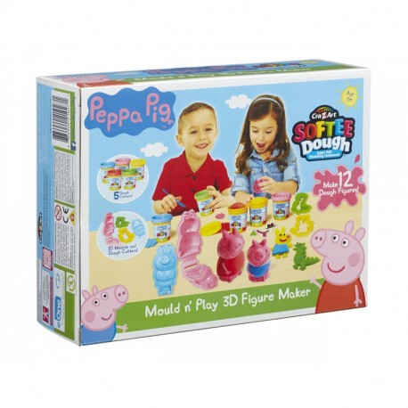 Peppa Pig - Set para la creación de Personajes en 3D con plastilina, 21027 