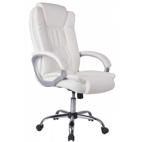 Venta Stock Confort 2 - Sillón de Oficina elevable y reclinable, Piel sintética, Color Blanco