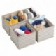 mDesign Cajas almacenaje juego de 3 – Cajas almacenaje ropa, toallas, sábanas – Ideales cajas organizadoras para un orden ópt