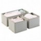 mDesign Cajas almacenaje juego de 3 – Cajas almacenaje ropa, toallas, sábanas – Ideales cajas organizadoras para un orden ópt