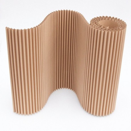 Rollo cArtù: 3 metros de un tipo completamente nuevo de cartón corrugado con características excepcionales. Es flexible, fuer