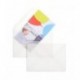 Sobres transparentes con adhesivo húmedo, premium, para cartas y otros, color transparente y blanco DIN C6