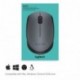 Logitech M170 - Ratón inalámbrico, Color Gris