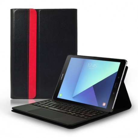 LEICKE Sharon | Funda con teclado inalámbrico para Samsung Galaxy S2 9,7" con funciones Multitouch y Touchpad integradas | Te