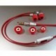 eJiasu de 3.5 mm en la oreja estéreo plana con cable Auriculares Auriculares con In-line Mic / carcasa de metal / Mic y contr