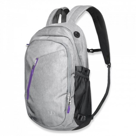 urban air Mochila Ligero Urbano 15 L Mujeres/Hombres Compartimento para portátil | Gris/Lila