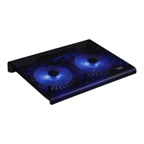 Base de refrigeración y soporte para portátil y vídeo-consolas con diseño elegante, 2 ventiladores con luz led, Laptop Coolin