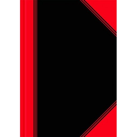 Landre 100304222 de China kladden A7, 96 hojas de papel, líneas ECF, 60 g/m², color negro/rojo