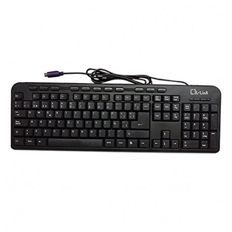 L-link LL-KB-628M-PS/2 - Teclado Multimedia PS/2, Color Negro [España]