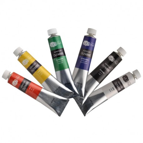 Artina Studio - Set de Óleos - 6 Colores de 200 ML - Pintura Profesional Made in Germany