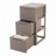 Iris – Carro con tres cajones, cajonera con ruedas, – Carro auxiliar, cajones caja, cajón armario – SCR de 303, marrón, 13012