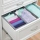 mDesign – Caja organizadora de tela 2 compartimentos – Precioso organizador para ropa interior y accesorios – Cesta para or