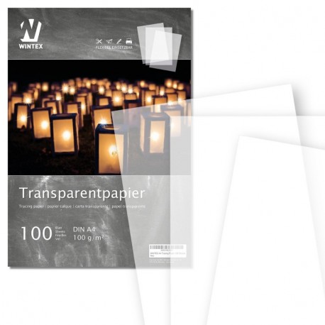 WINTEX 100 hojas de papel transparente DIN A4 100 g/qm super calidad