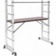 TecTake Escalera 3 en 1 de Aluminio Multipropósito Combinación y Andamio Plataforma de Trabajo
