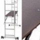 TecTake Escalera 3 en 1 de Aluminio Multipropósito Combinación y Andamio Plataforma de Trabajo