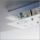 Foco LED I Plafón cuadrado I Con 4 x 3 W bombillas GU10 I Metal I Cristal satinado I Níquel mate I Lámpara de techo moderna I