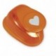 Rayher – Motivo Corazón Perforadora, plástico, Naranja, ø 5cm 2 