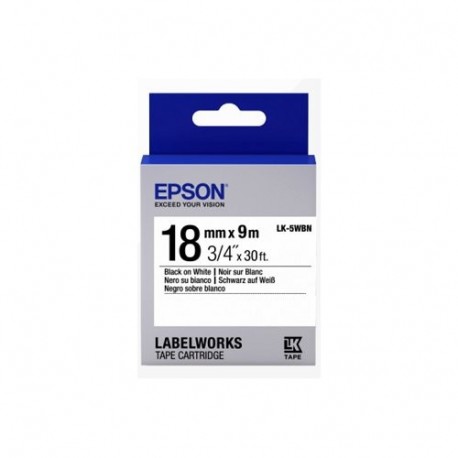 Epson LK-5WBN cinta para impresora de etiquetas - Cintas para impresoras de etiquetas Negro sobre blanco, LabelWorks LW-1000