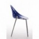 CLP Silla Retro Apilable Faith | Silla de Jardín de Plástico | Silla Decorativa con Estructura de Metal Cromado | Silla para 