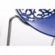 CLP Silla Retro Apilable Faith | Silla de Jardín de Plástico | Silla Decorativa con Estructura de Metal Cromado | Silla para 