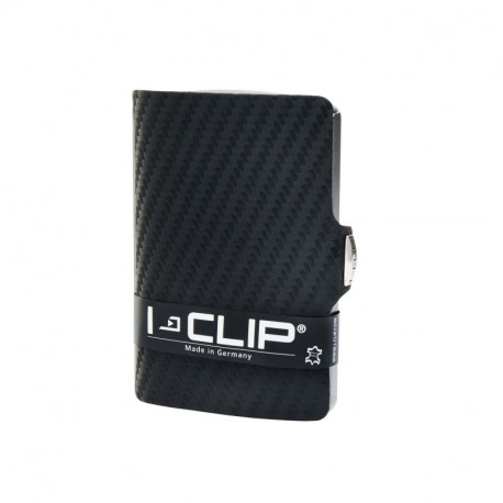 I-CLIP Cartera Delgada Tarjetero Pequeño para Tarjetas de Crédito y Billetes carbon 