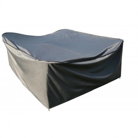 Funda / Cover / Protectora para Mesa Cuadrada | 100 x 100 x 70 cm L x A x A | Gris | Impermeable | SORARA | Poliéster UV 5