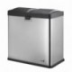 Mari Home 48L Cubo de basura de acero inoxidable huella digital resistente Basurero reciclaje Dos compartimientos Con penal 