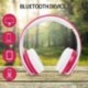 Auricular Bluetooth sin hilos para los ninos los adultos sonido estereo venda de los auriculares sobre el receptor de cabeza 