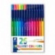 Staedtler 323 TB26. Rotuladores de colores de punta fina Triplus Color. Pack de 26 marcadores de colores variados.