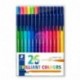 Staedtler 323 TB26. Rotuladores de colores de punta fina Triplus Color. Pack de 26 marcadores de colores variados.