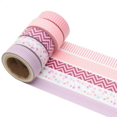 K-LIMIT 5 Set Washi Tape rollos de Washi Tape, cinta decorativa autoadhesivo, cinta de enmascarar, masking tapemasking tape s