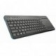 Trust Veza - Teclado inalámbrico Multimedia, QWERTY español, Negro