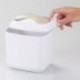 mDesign Cubo de basura para mesa en plástico resistente - Papelera compacta para baño, cocina y sala de estar - Cesta de resi