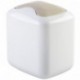 mDesign Cubo de basura para mesa en plástico resistente - Papelera compacta para baño, cocina y sala de estar - Cesta de resi
