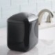 mDesign Papelera de plástico – el perfecto accesorio para el baño o para su oficina con un diseño moderno – Color: negro