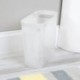 mDesign Cubo de basura con asas – Contenedor de reciclaje para cocina, baño u oficina – Contenedor de residuos de diseño mode