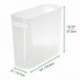 mDesign Cubo de basura con asas – Contenedor de reciclaje para cocina, baño u oficina – Contenedor de residuos de diseño mode