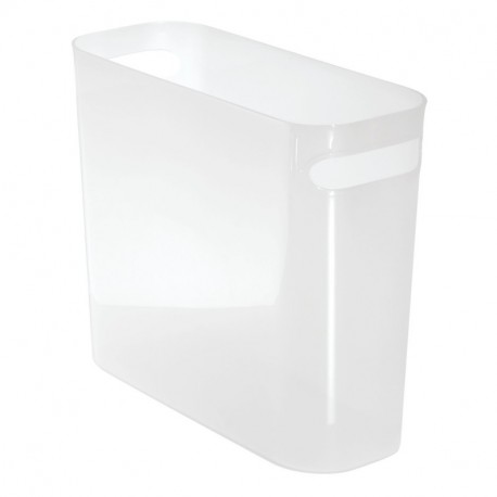 mDesign Cubo de basura con asas – Contenedor de reciclaje para cocina, baño u oficina – Contenedor de residuos de diseño mode